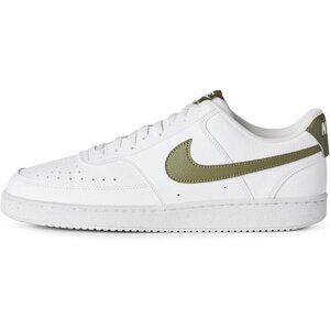 Nike Men Court Vision Low Next Nature Sneakers Casual Lace Up Shoes-White/Olive